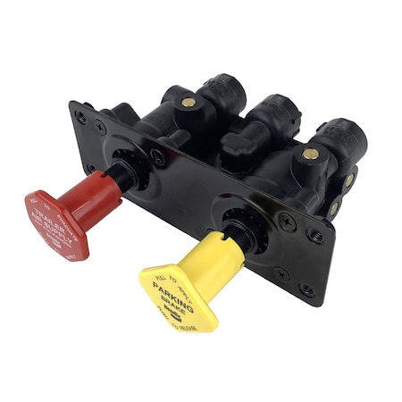 Bendix Valve, Dash Module, Brake, Mv-3, Six 1/4 Ports, Non-Metallic, Push In Fittings 800622